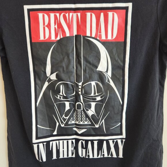 Star Wars Hybrid Apparel "Best Dad In The Galaxy" T-Shirt Size S Black - Picture 2 of 7